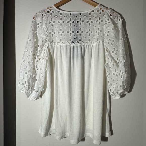 NEW Oliver White Eyelet Boho Top | NWT | Size Small - Picture 4 of 6